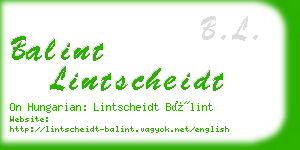 balint lintscheidt business card